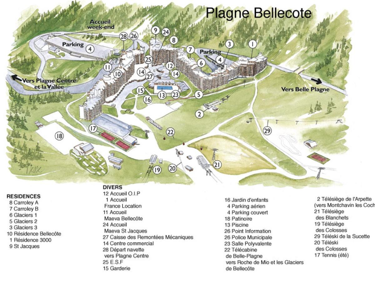 Appart 2 Pieces 5 Pers. Au Coeur De La Station Avec Balcon Et Piscine - Fr-1-181-1030 La Plagne Kültér fotó